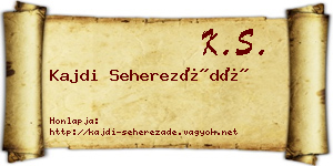 Kajdi Seherezádé névjegykártya
